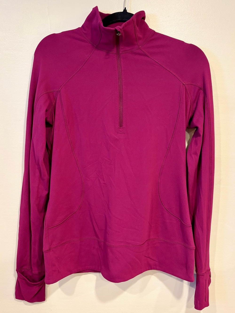 Lululemon Rush Quarter Zip Berry Pink Long-Sleeve Activewear Pullover Women's 8